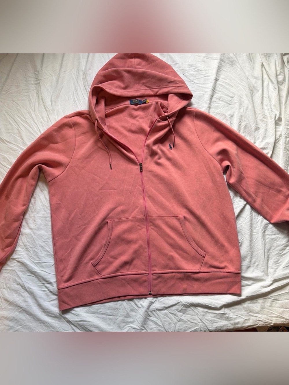 Ralph Lauren Salmon Pink Full-Zip Hoodie Jacket